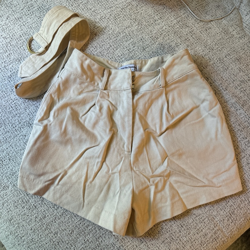 Charlie Holiday High Waisted Shorts w belt